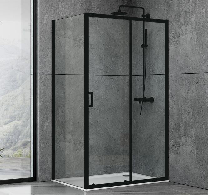Dushova kabina Dusel EF-185B + EF181B Black Matt 1200x900x1900 Dushova kabina Dusel EF-185B + EF181B Black Matt 1200x900x1900
