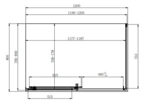 Dushova kabina Dusel A-515 1200x800x1900 prozore-2