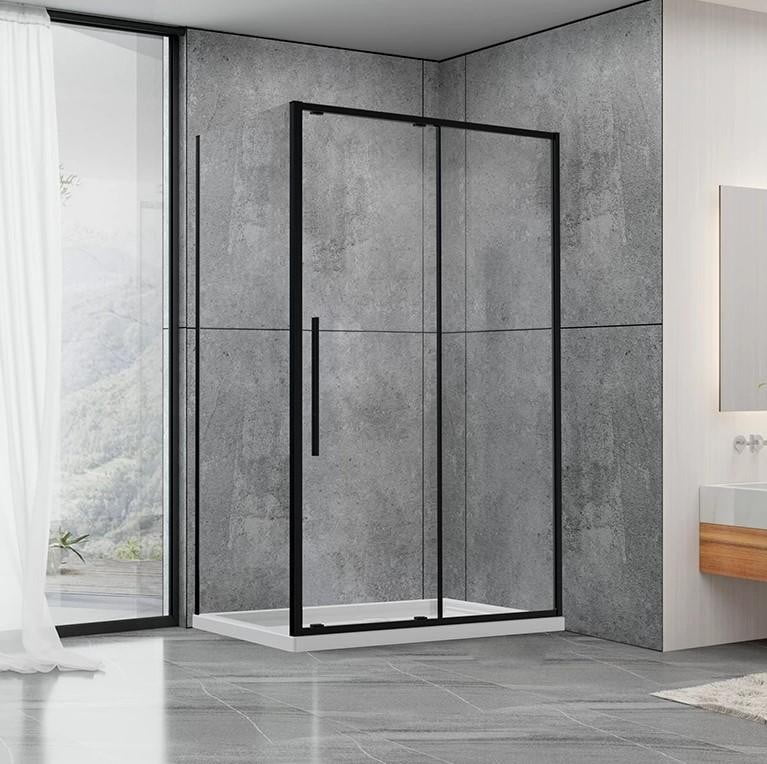 Dushova kabina Dusel DSL191B+DSL195B Black Matt 1200x900x1900 Dushova kabina Dusel DSL191B+DSL195B Black Matt 1200x900x1900