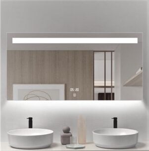 Dzerkalo Dusel DE-M3021 75kh120 z hodynnykom