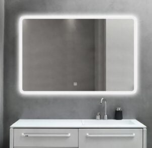 Dzerkalo Dusel DE-M3011 75kh120 sm Sensorne vklyuchennya + pidihriv + hodynnyk / temp